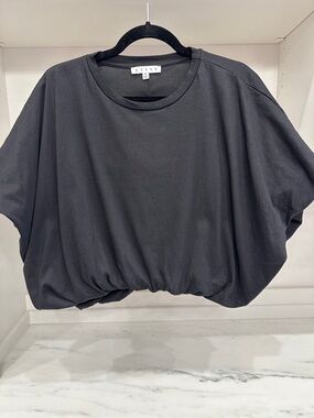 HYFVE small Black Bubble Hem Cotton Top.  Like new